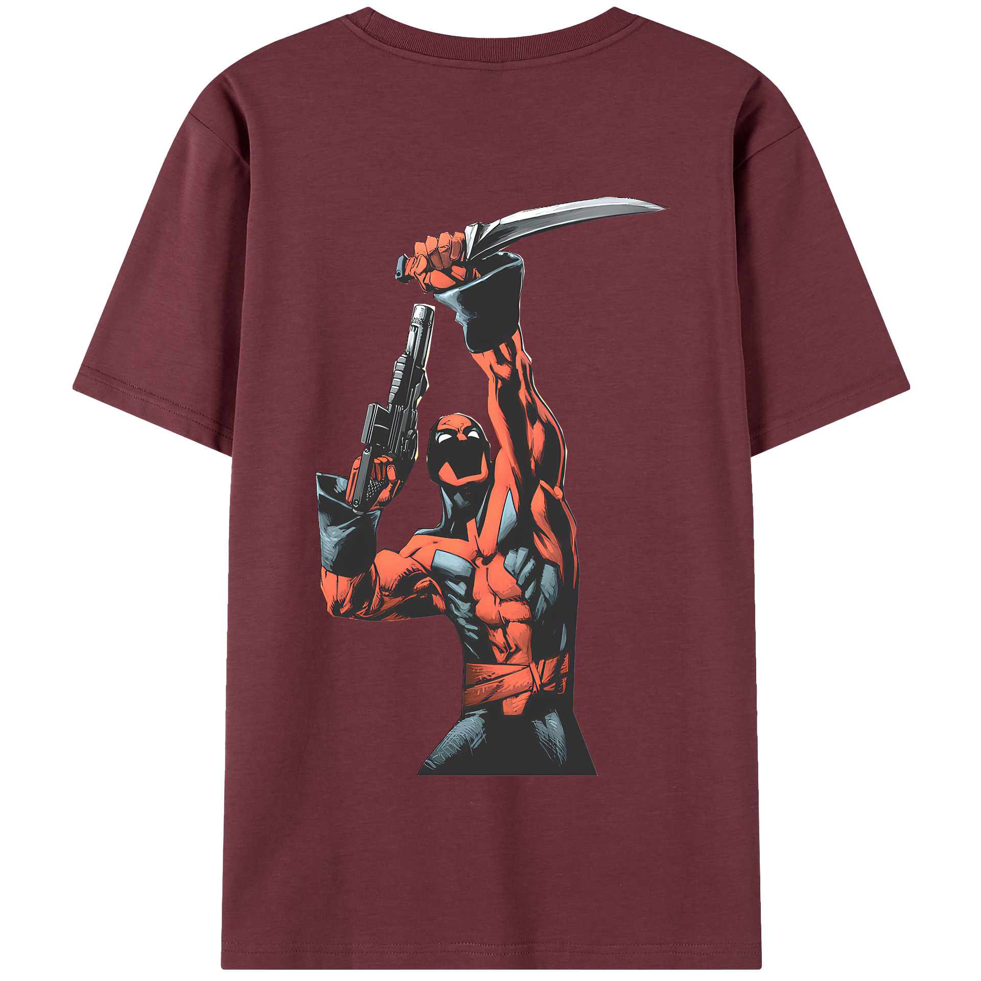 （画像用） Deadpool デッドプール 綿100％半袖Tシャツ（背面プリント）